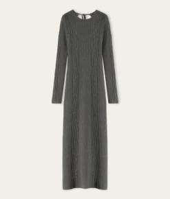 Abito a coste intrecciate in cashmere