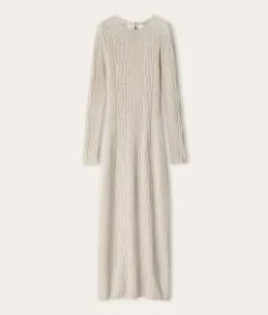 Abito a coste intrecciate in cashmere