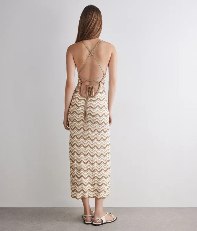 Abito chevron lamé