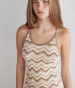 Abito chevron lamé
