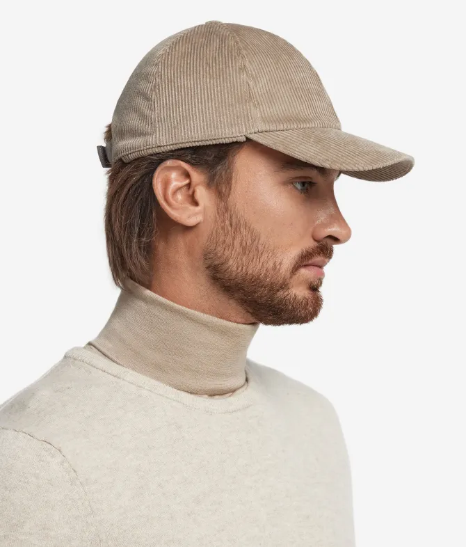 Baseball in velluto di cotone con interno in cashmere