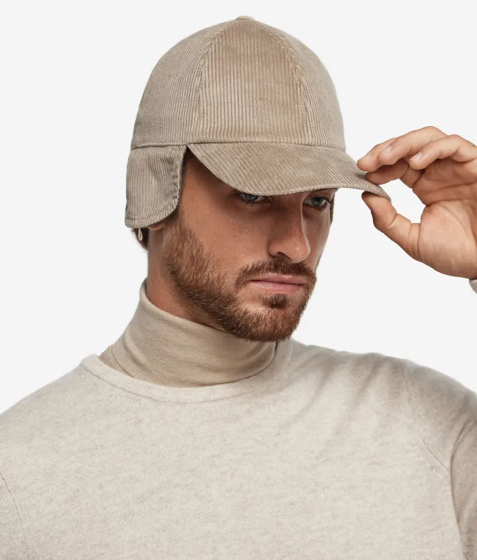 Baseball in velluto di cotone con interno in cashmere
