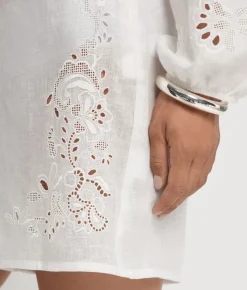 Bermuda ricamato in lino