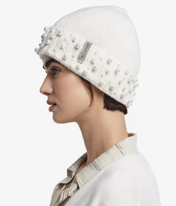 Berretto con perle in Cashmere Ultrasoft