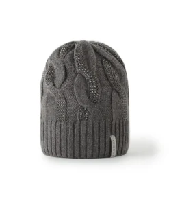 Berretto con trecce e strass in Cashmere Ultrasoft