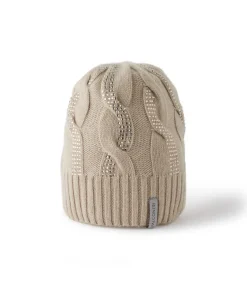 Berretto con trecce e strass in Cashmere Ultrasoft
