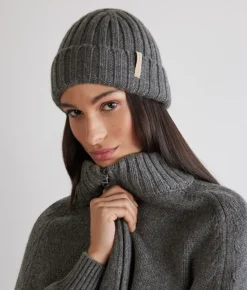 Berretto in cashmere con interno in seta
