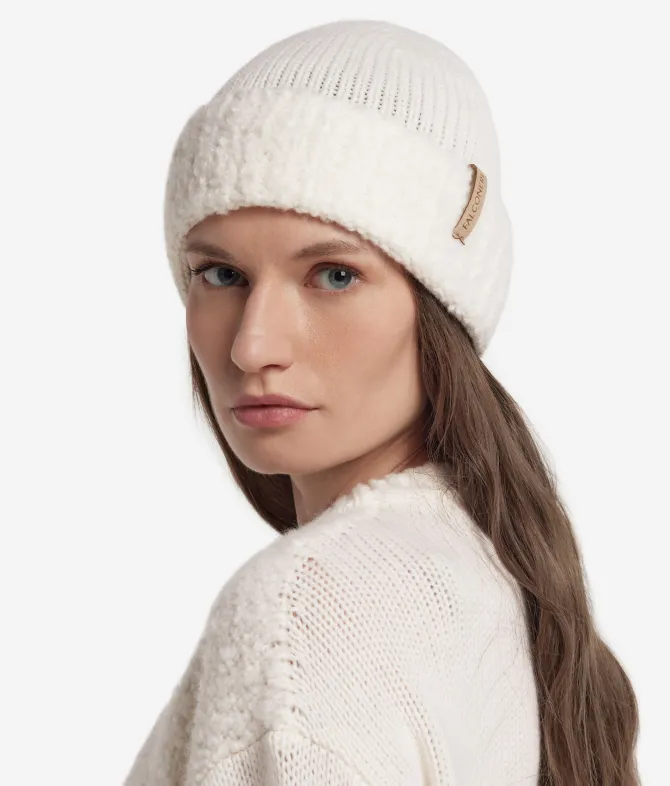 Berretto in Cashmere Ultrasoft e bouclè