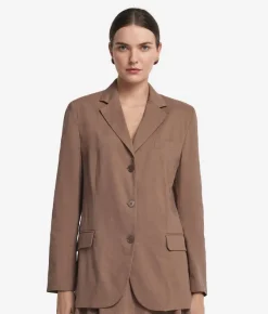 Blazer in lino viscosa