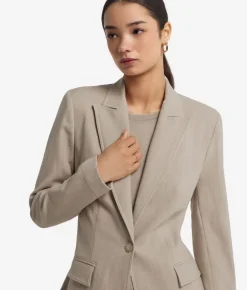 Blazer monopetto in cotone