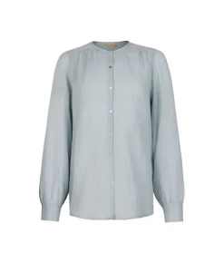 Blusa goffrata in seta cotone