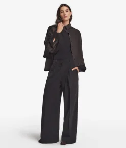 Blusa in Cashmere Ultrafine con inserto in seta