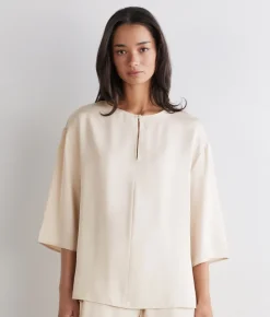 Blusa in raso opaco