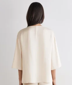 Blusa in raso opaco