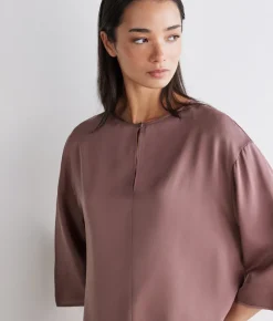 Blusa in raso opaco