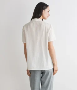 Blusa in seta e cotone