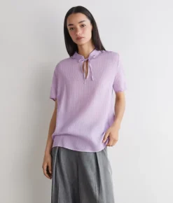 Blusa in seta e cotone