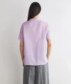 Blusa in seta e cotone