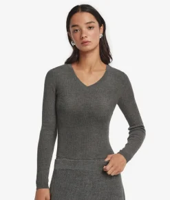 Body a costina in Cashmere Ultrafine