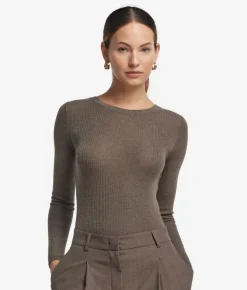 Body a costina in Cashmere Ultrafine