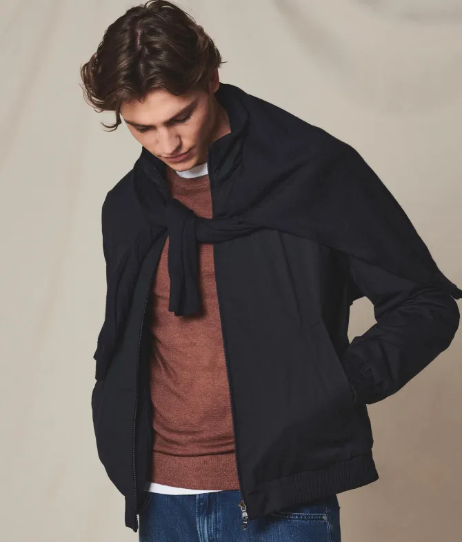 Bomber tecnico in cotone cashmere
