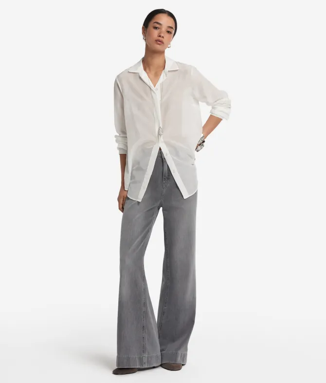 Camicia in mussola di cotone e seta