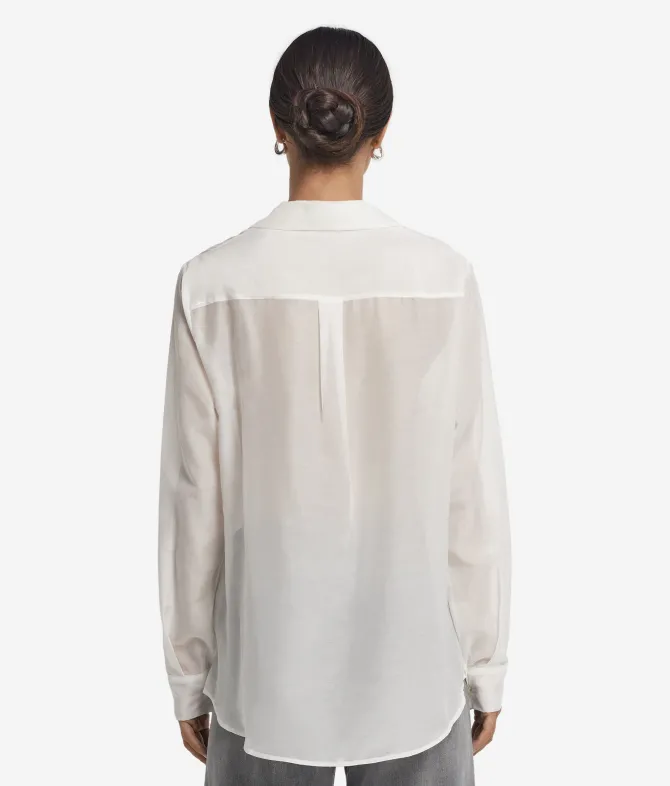 Camicia in mussola di cotone e seta