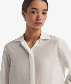 Camicia in mussola di cotone e seta