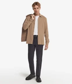 Camicia in piquet di cotone e seta