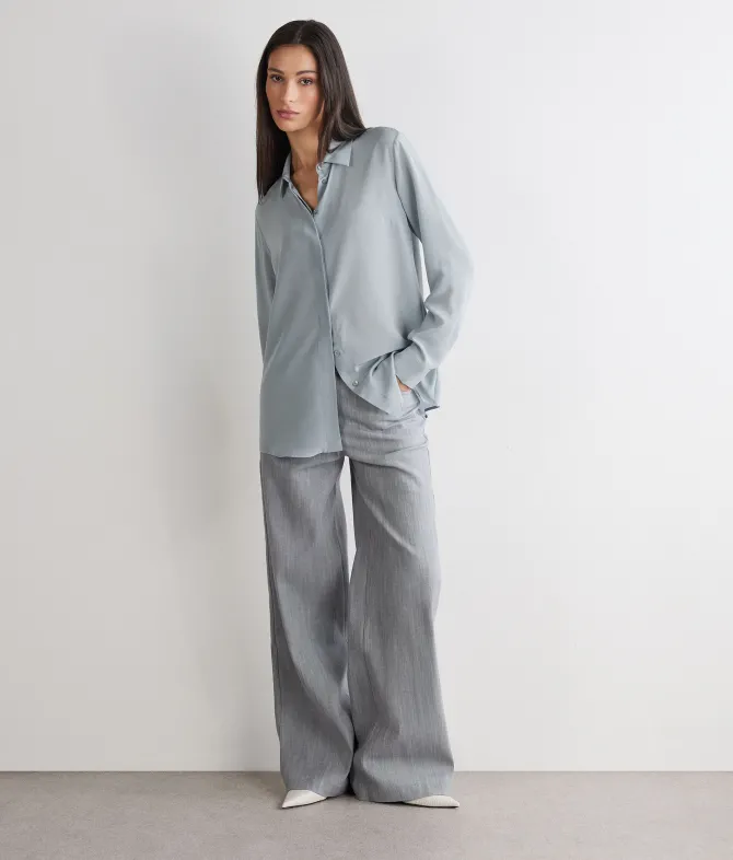 Camicia in seta con colletto