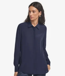 Camicia in seta con colletto