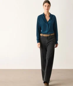 Camicia in seta con colletto