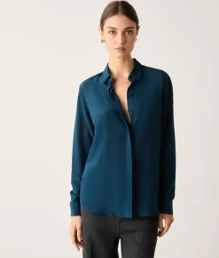 Camicia in seta con colletto