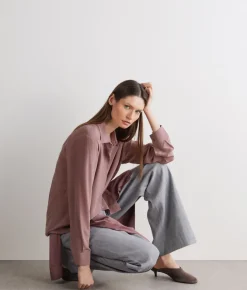 Camicia in seta con colletto