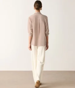 Camicia in seta con colletto