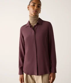 Camicia in seta con colletto