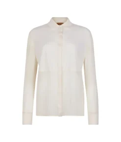 Camicia in seta e cashmere
