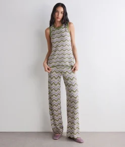 Canotta chevron lamé