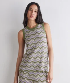 Canotta chevron lamé