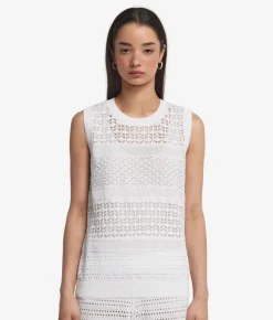 Canotta crochet in cotone