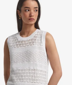 Canotta crochet in cotone