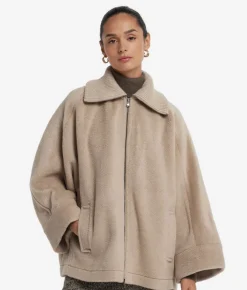 Cappa con zip in cashmere