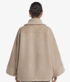 Cappa con zip in cashmere