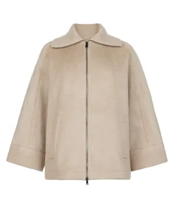 Cappa con zip in cashmere