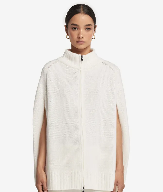 Cappa con zip in Cashmere Ultrasoft