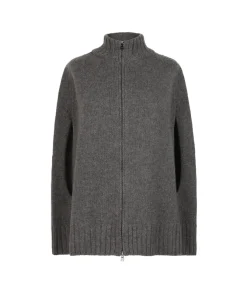 Cappa con zip in Cashmere Ultrasoft