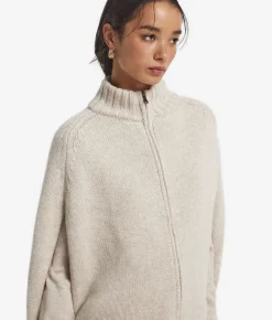 Cappa con zip in Cashmere Ultrasoft