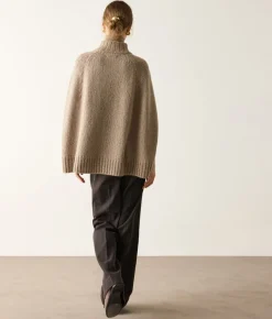Cappa con zip in Cashmere Ultrasoft