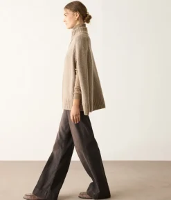 Cappa con zip in Cashmere Ultrasoft
