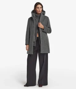 Cappotto con cappuccio in cashmere